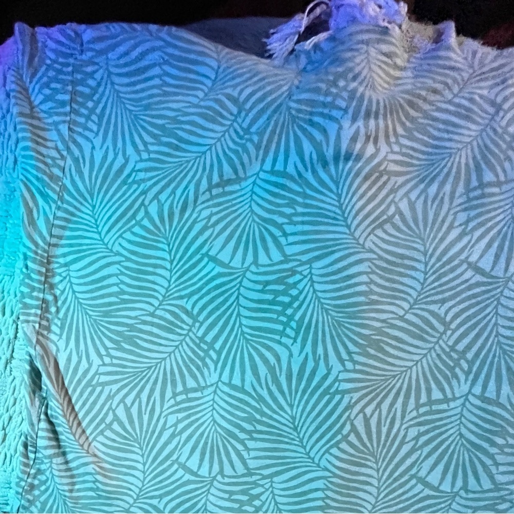 Summer shirts Green palm tree leaves printed patter T-shirt